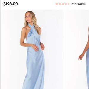 Show Me Your MuMu Light Blue Backless Dress
